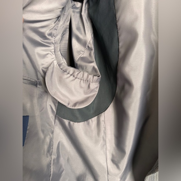 NWT Stafford Sport Coat Mens 46L Gray Plaid CoolMax Wool Blend All Season $220 - Picture 8 of 12